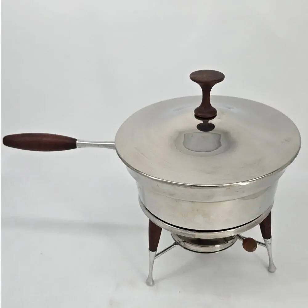 Mid Century Stainless Chafing Dish All Pieces Earnest Sohn Creations Etco